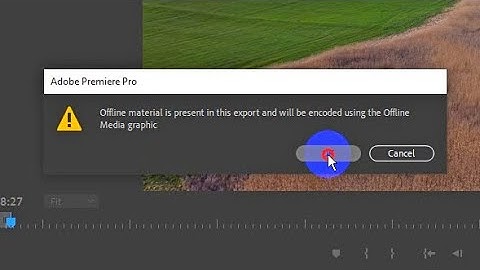 How to fix "Offline material is present in this export" Adobe Premiere Pro error?