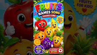 Learn Fruits Names Song 🍎🍌 | Kids Learning Video #shorts #kids