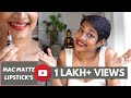 MAC Lipsticks MATTE Review & Swatches *Hindi Subtitles | JoyGeeks |