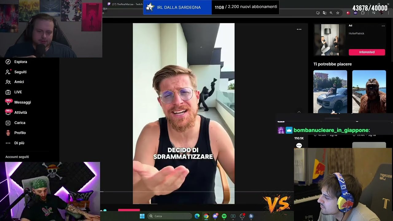 BLUR REACTION al DISSING tra ALEDELLAGIUSTA e RICCARDO DOSE