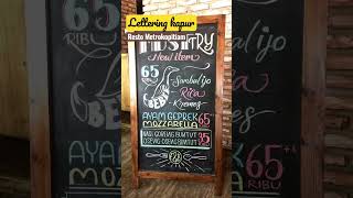 Lettering chalk | lettering kapur untuk wedding & Resto #shorts #handlettering #lettering kapur