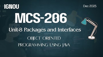 IGNOU MCS-206 (Unit-8) | Interfaces in Java | Object Oriented Programming Using Java Notes #ignou