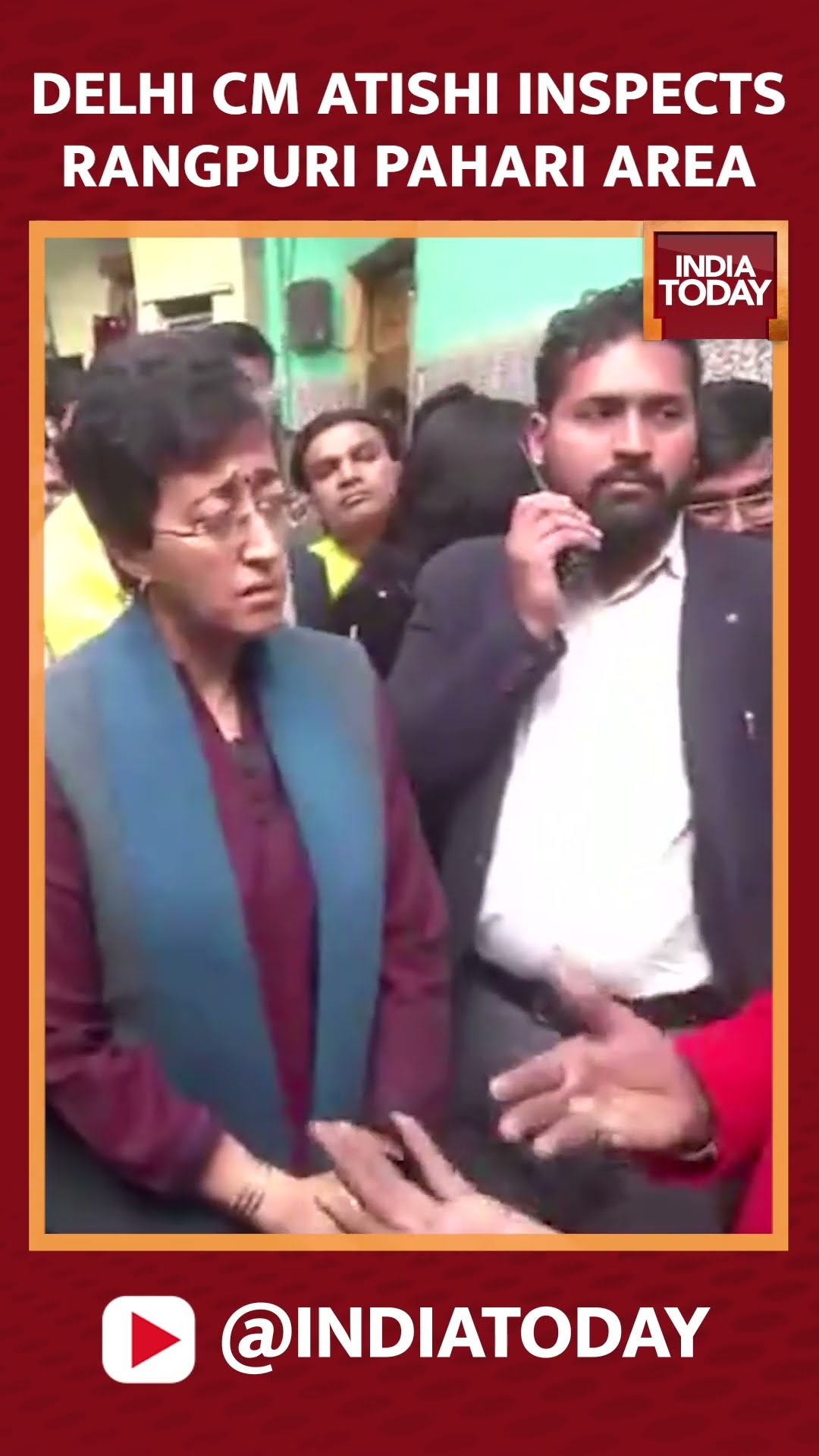 Delhi CM Atishi Visits Rangapuri Pahari Area After LG VK Saxena Criticises AAP Govt Inaction
