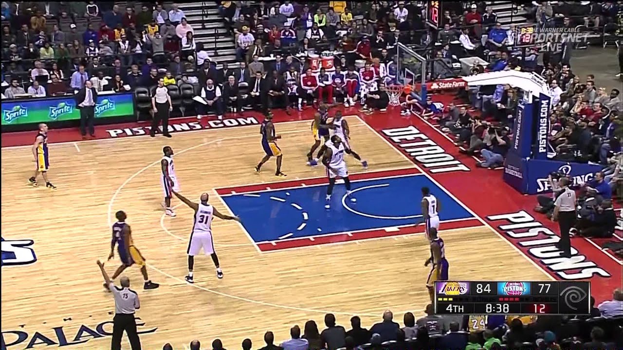 02 03 2013 Lakers vs Pistons Team Highlights YouTube