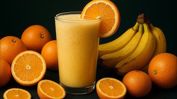 Orange Banana Smoothie | Fresh Citrus & Banana Cream ASMR Drink