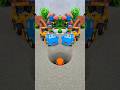 red blue green orange #jcb #bus #car #toys