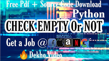CHECK EMPTY OR NOT : PYTHON TUTORIAL 19 #tiktokgirls #trending