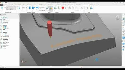 Autodesk PowerMill - Pattern Finishing - Engraving - Tutorial 38 - Tamil