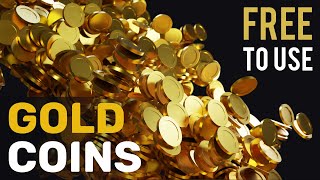 Gold Coins Falling Video Free for All.