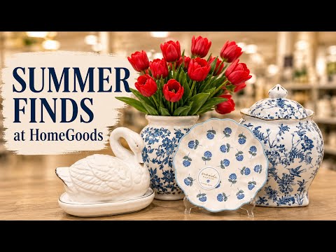 HomeGoods Summer Finds | White, Blue & Red Decor