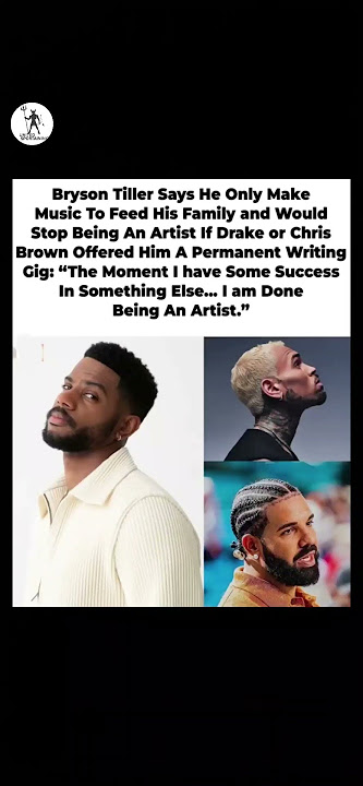 Bryson Tiller says he'd quit music for a steady writing job with Drake or Chris Brown #drake #shorts