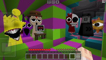 I Spawn Sprunki Phase 1 Phase 2 Incredibox in Parallax in Minecraft PE