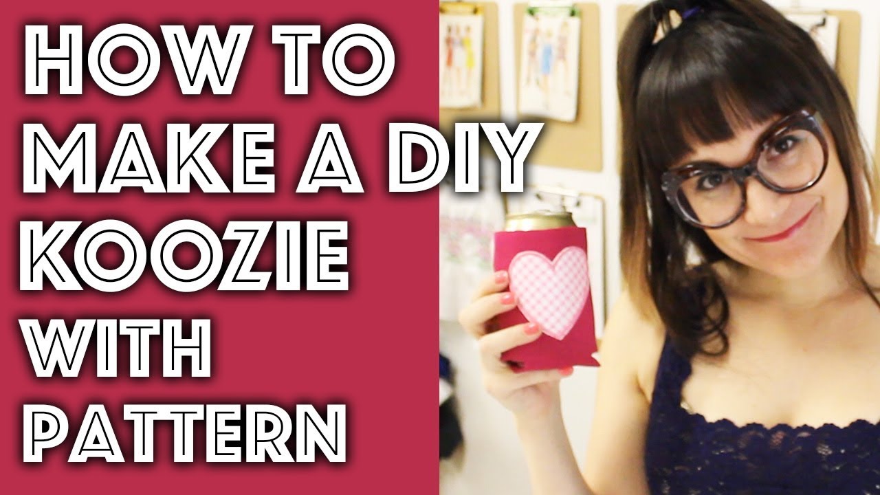 How to Sew a Quick and Easy Homemade Can Cozy Koozie - DIY Project 