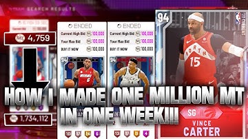 HOW I MADE ONE MILLION MT IN ONE WEEK!!! BEST SNIPE FILTERS ON NBA2K20 MYTEAM!!