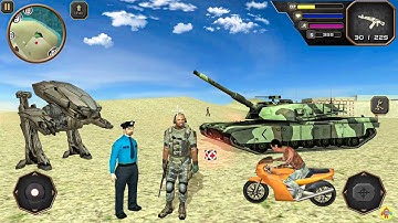 Retired Army Officer Simulator #7 - Stealing Military Tank & Robot - Android Gameplay