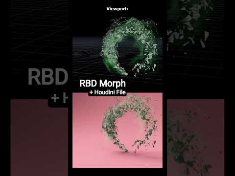 Houdini RBD Morph FX: Viewport → Render