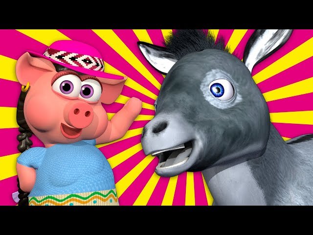 Encontre a carta que falta. burro bonito dos desenhos animados