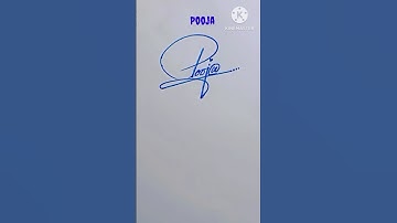 Amazing Pooja signature🔥#beautiful name writing pooja#letter P signature #ytshorts#puja sign#shorts