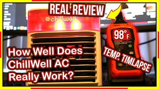 ChillWell AC Review 🥵 with Timelapse Thermometer 🌡️ + Sound Meter 🔊 of ChillWell Portable AC - ❄️