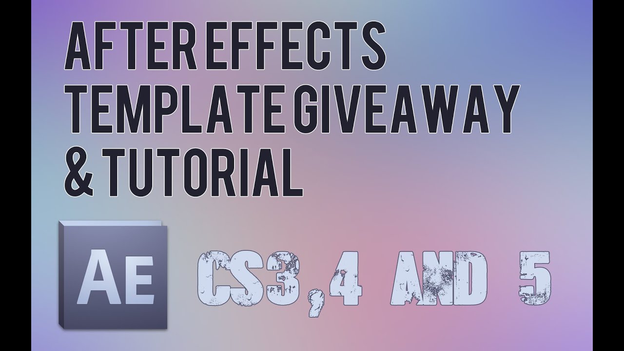 After Effects Intro Template - CS3, 4 & 5 - Also a Tutorial - How-To ...