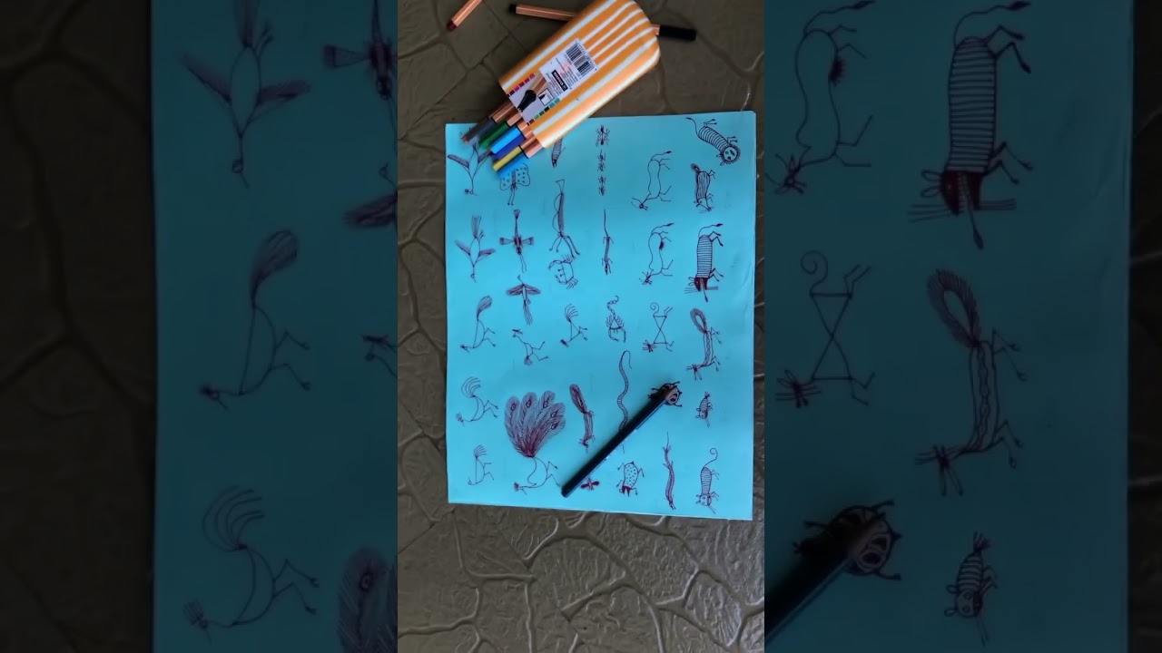 Warli Motifs | Warli Art | Beginners | Warli Drawing | Easy | Warli Chitra | Warli Tutorial | Motifs