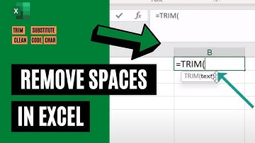 How to Remove Spaces in Excel | Remove Special Characters | Text Formulas