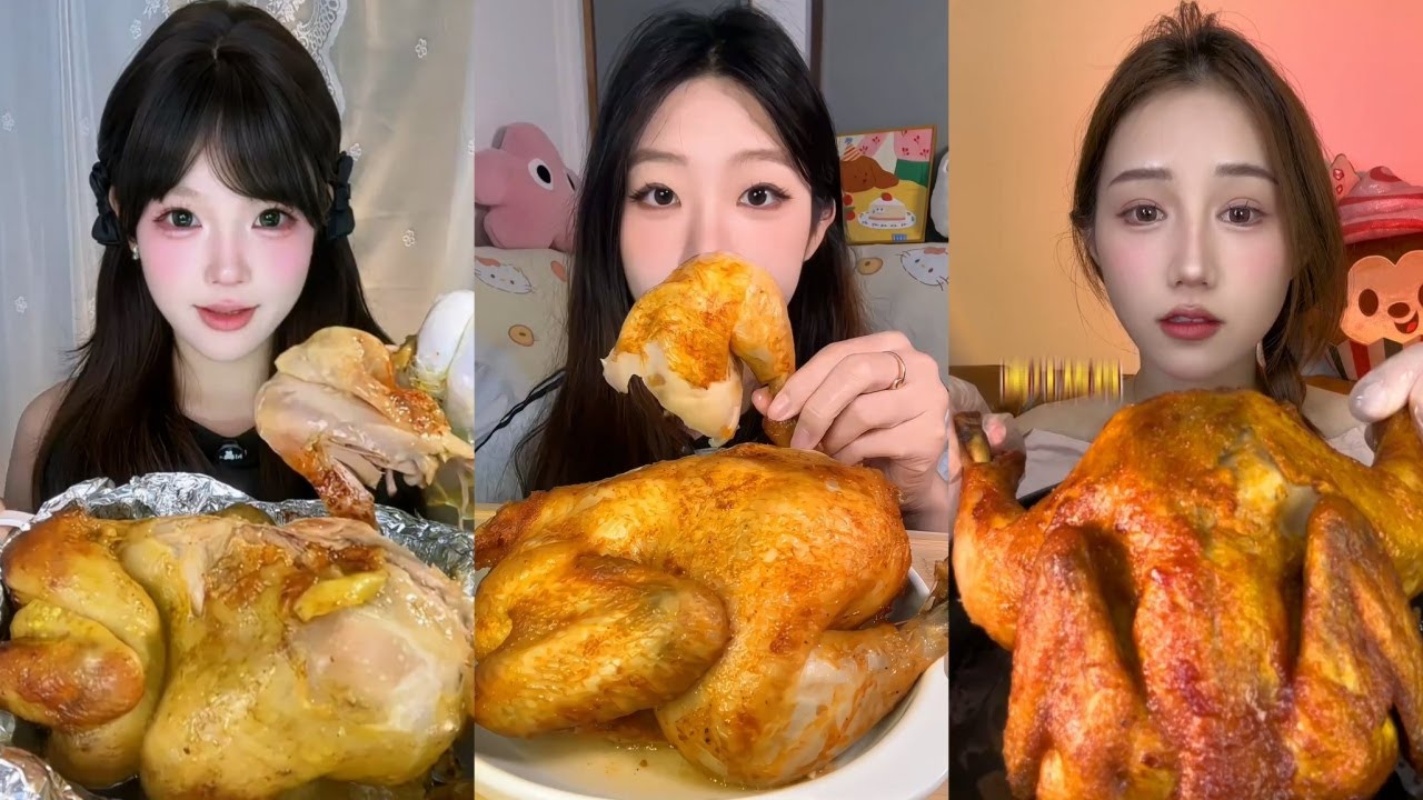 Eating roast chicken🍗 (chewy sounds) ASMR MUKBANG  吃播 吃 Asmr 먹방 아스엠알