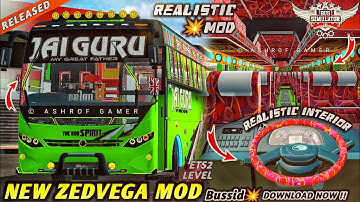 Released ZEDVEGA TOURIST BUS MOD For Bussid😍New Bus Mod For Bussid | Tourist Bus Mod #bussidmod