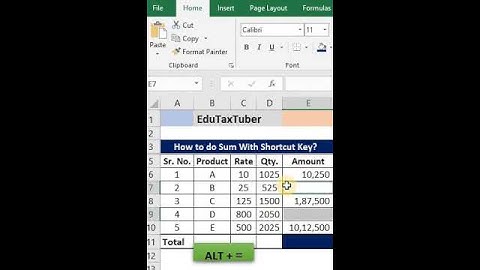 Excel Autosum shortcut key Not Working due to Blank ! Watch this Video