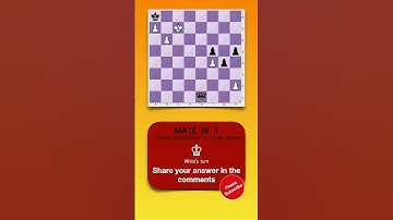Mate in 3 Moves #shorts #chess #puzzle #chesspuzzle #chessproblem