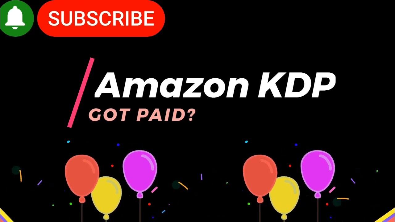 Amazon KDP Payment KDP Royalty Payment Proof YouTube