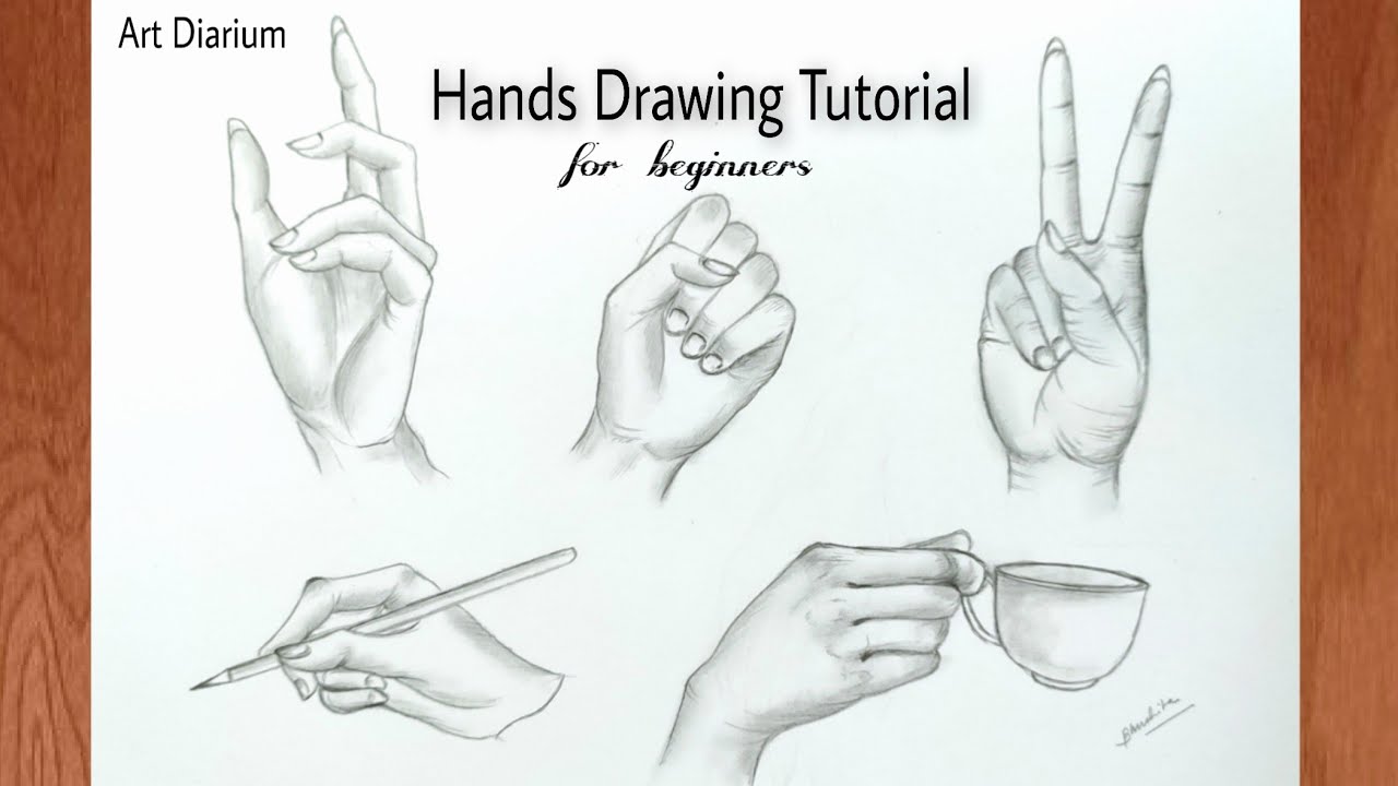 Hands Drawing Tutorial How To Draw Hands Hand Poses For Beginners Step By Step Youtube