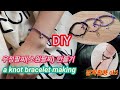 [DIY]소원팔찌(우정팔찌)만들기/길이조절 매듭팔찌/실팔찌만들기/friendship bracelet making/制作友情手镯/友情の腕輪作り/발찌만들기/make a anklet/