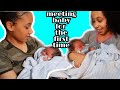 MEETING BABY FOR THE FIRST TIME! | CUTE REACTION (BLENDED FAMILY)