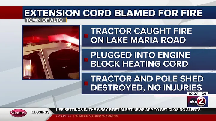 Friday morning fire destroys pole shed and tractor