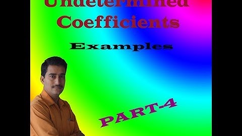 VTU Engineering Maths 2 undetermined coefficients Part- 4 || Advanced maths 2 Part-4