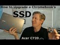 Upgrade SSD in a Chromebook, Install the Chrome OS and check the space  Acer C720