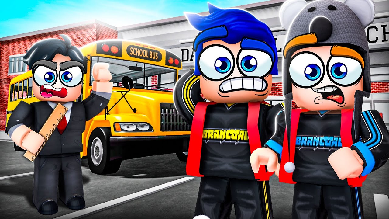 FUGA DA ESCOLA NO ROBLOX COM MARCOS E LAURA - Brancoala Games 