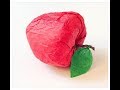 Diy fabriquer un pomme en papier de soie  make one paper apple