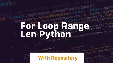 for loop range len python