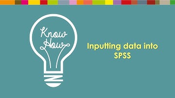 Inputting data into SPSS