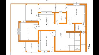 4 bed room house plan | low cost house plan | east face house plan | g+1 floor house plan | parking