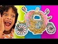 Glitter Toy Art ! Cute Princess Carriage Coloring & Play