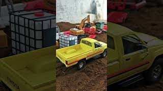RC FMS FCX18 Hilux Hauling Water Tank | Extreme Offroad Load Test #rccar #automobile