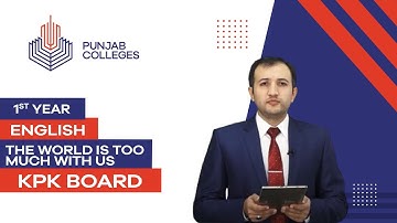 PGC Lectures-Inter Part 1-KPK Board-English - The World is too Much With Us