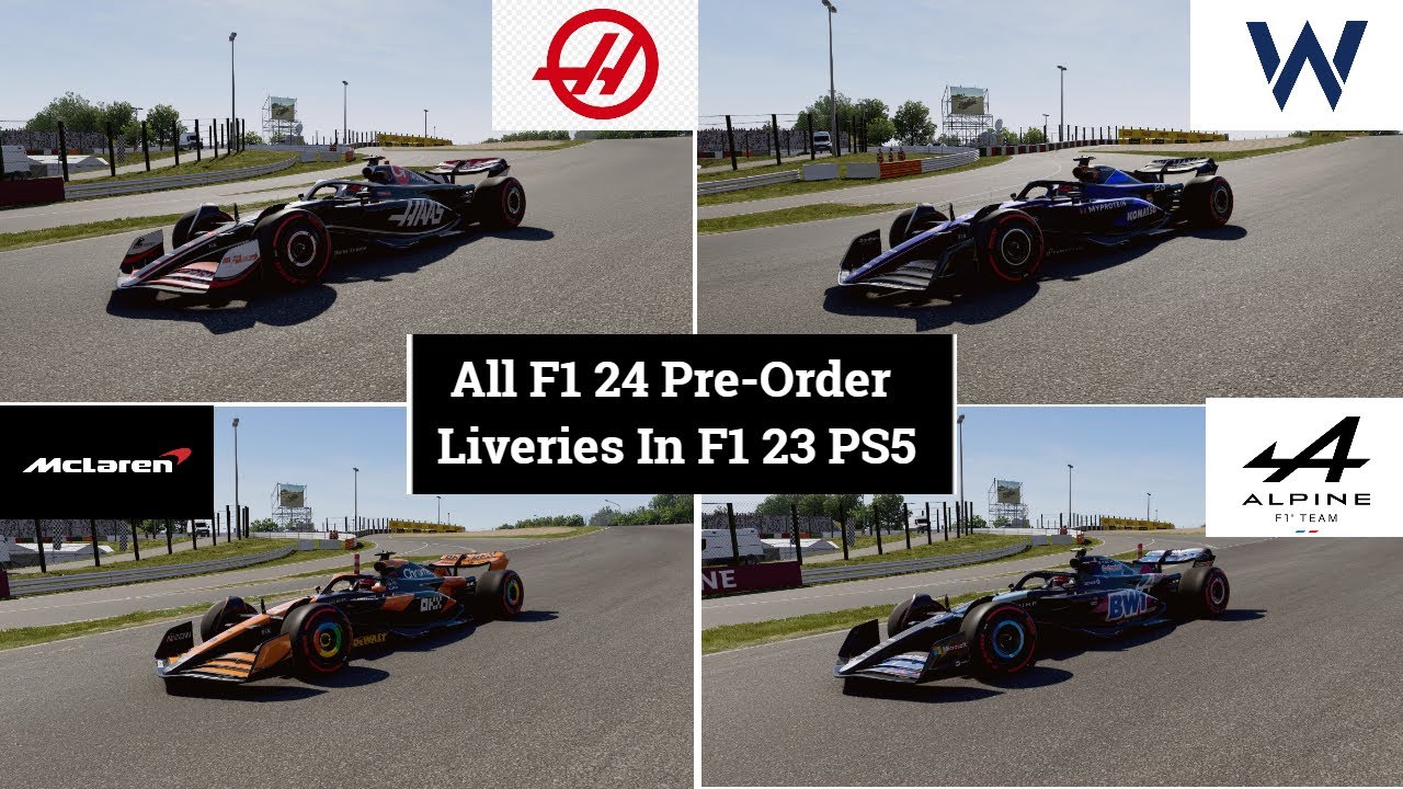 All F1 24 Pre-Order Liveries In F1 23 PS5