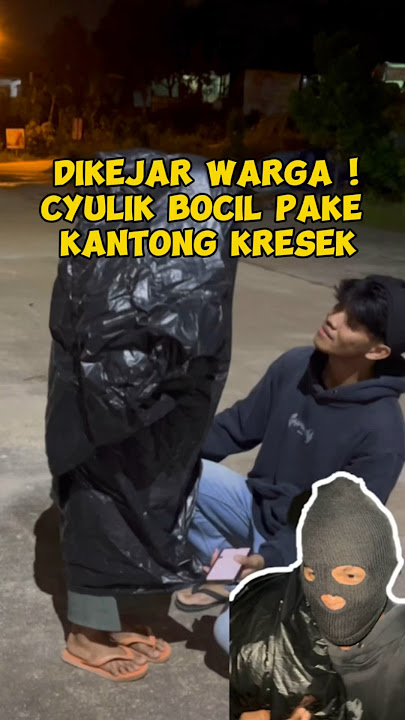 Prank CYULIK bocil pake kantong kresek #fypshorts #comedy #prank #viral