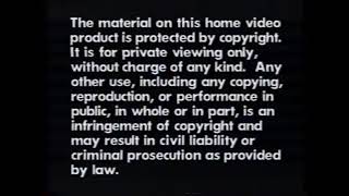 National Geographic Copyright Fbi Warning 1989