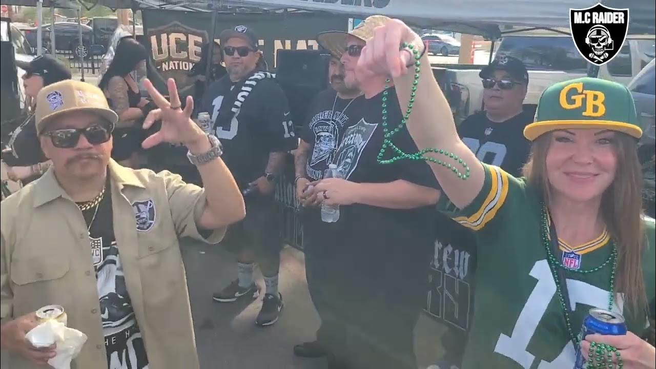 J LOT at Allegiant Stadium tailgates with all the Raiders fans Raiders