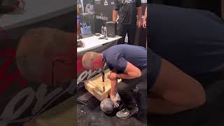 176lbs famous Thomas Inch Dumbbell vs 59 year old. #MyFather